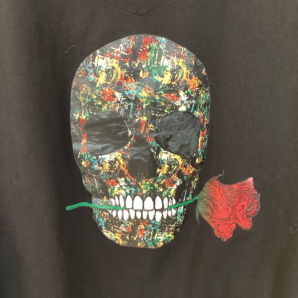 Robert Graham Short Sleeve Skull with Rose Graphic T-Shirt - Black - 2XL - Picture 4 of 5
